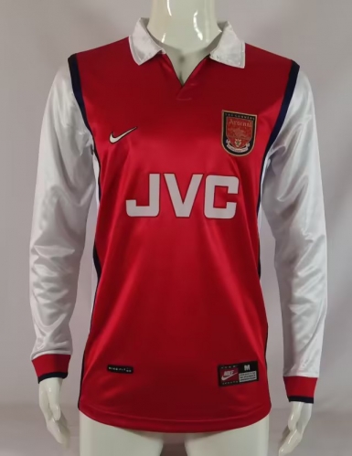 98 Retro Version Arsenal Home Red Thailand LS Soccer Jersey AAA-601/811/503