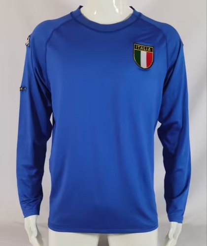 2000 Retro Version Italy Blue LS Thailand Soccer Uniform Jersey AAA-503