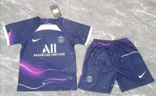 Kids 2023/24 Paris SG Purple Kids/Youth Soccer Uniform-SKE