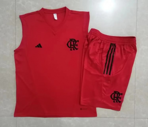 2023/24 Flamengo Red Shorts-Sleeve Thailand Soccer Vest Uniform-815