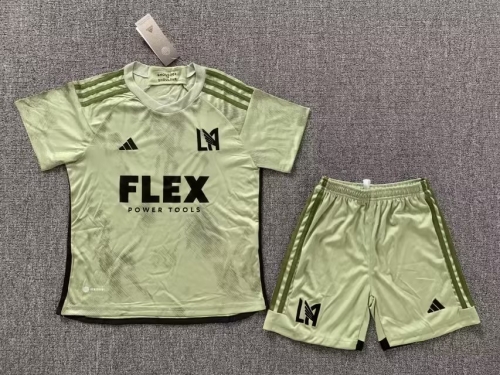 Kids 2023/24 Los Angeles FC Away Yellow Kids/Youth Soccer Uniform-522