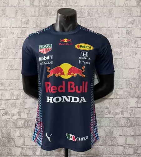 2023 Red Bull Royal Blue Round Collar Formula One Racing Shirts-805