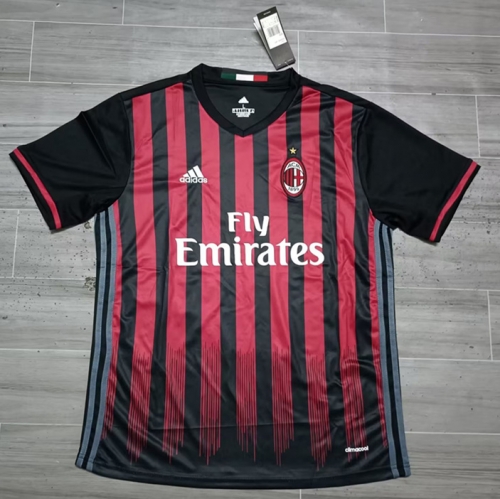 16-17 Retro Version AC Milan Home Red & Black Thailand Soccer Jersey AAA-JM/2041