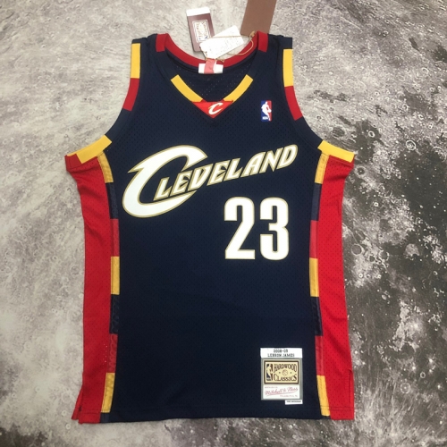 MN Hot Press 08-09 Retro Version Cleveland Cavaliers NBA Royal Blue #23 Jersey-311