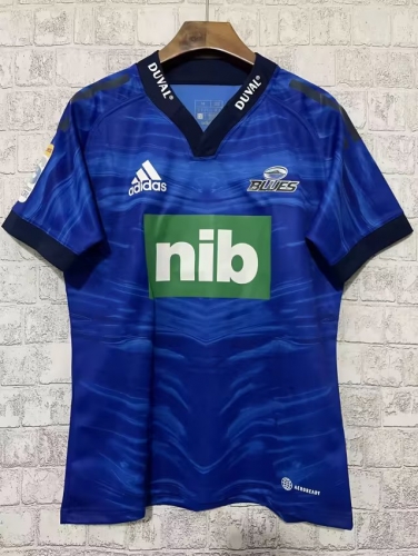 2023 Blues Black & Gray Thailand Rugby Shirts-805