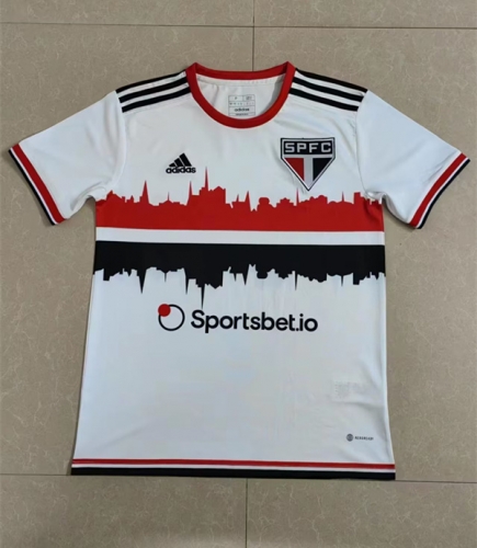 2023/24 São Paulo FC 2nd Away White Thailand Soccer Jersey AAA-715/23