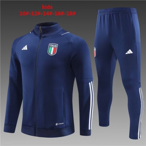 2023/24 Italy Royal Blue Kids/Youth Jacket Unifom-801