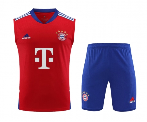 2023/24 Bayern München Red Thailand Soccer Training Jersey Vest Uniform-418