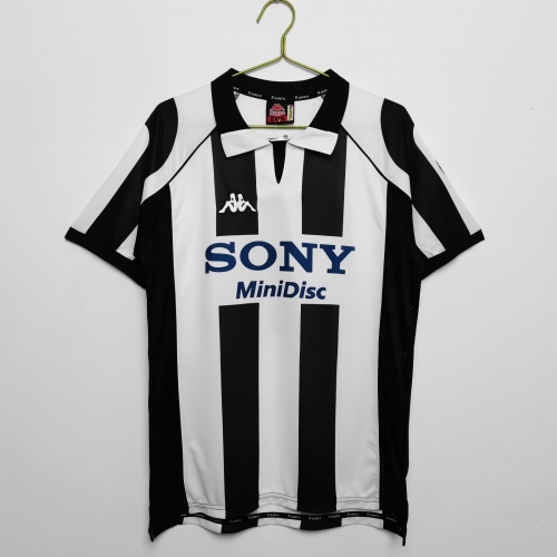 1997-98 Retro Version Juventus Home Black & White Thailand Soccer Jersey AAA-710/1041