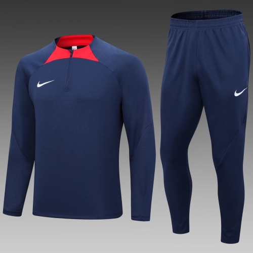 Nike 2022/23 Royal Blue High Collar Tracksuit Uniform-411