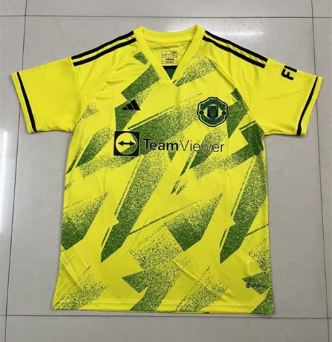 2023/24 Manited United Away Yellow Thailand Soccer Jersey AAA-407