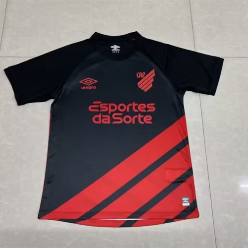 2023/24 Club Athletico Paranaense 2nd Away Red & Black Thailand Female Soccer Jersey AAA-1095