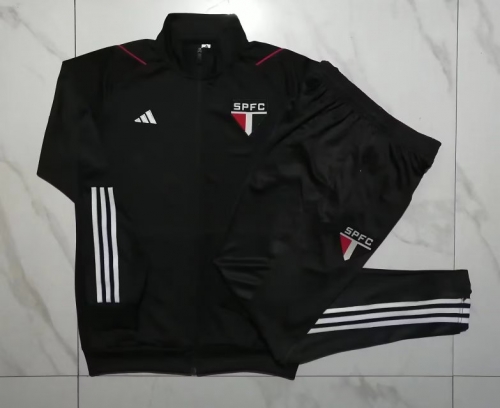 2023/24 Sao Paulo Black Thailand Soccer Jacket Uniform-815