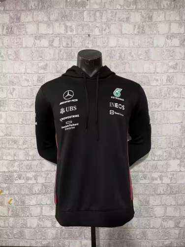 (Size S-3XL) 2021-2022 Mercedes Black Formula One Hooodies Racing Top-805