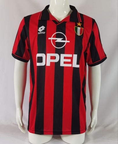 1996 Retro Version AC Milan Home Red & Black Thailand Soccer Jersey AAA-811/503/410