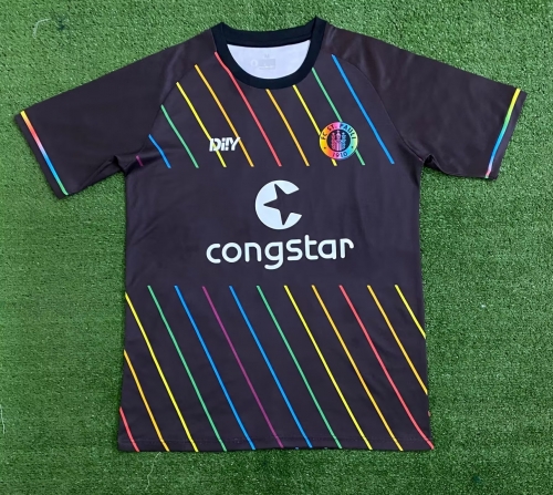 2023/24 FC St. Pauli Away BlackThailand Soccer Jersey AAA-416