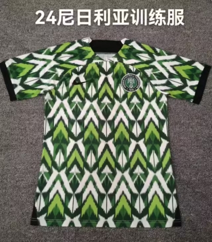 2023/24 Nigeria White & Green Thailand Soccer Training Jersey-709