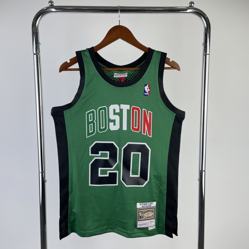 SW Hot press Retro Version Boston Celtics Green NBA #20 Jersey-311