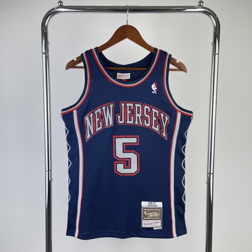 MN Hot Press SW 06-07 Retro Version Brooklyn Nets NBA Blue #5 Jersey-311