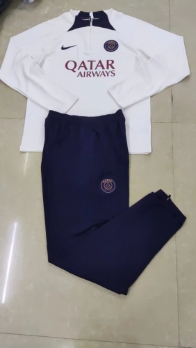 2022-23Paris SG White Thailand Soccer Tracksuit Uniform-411