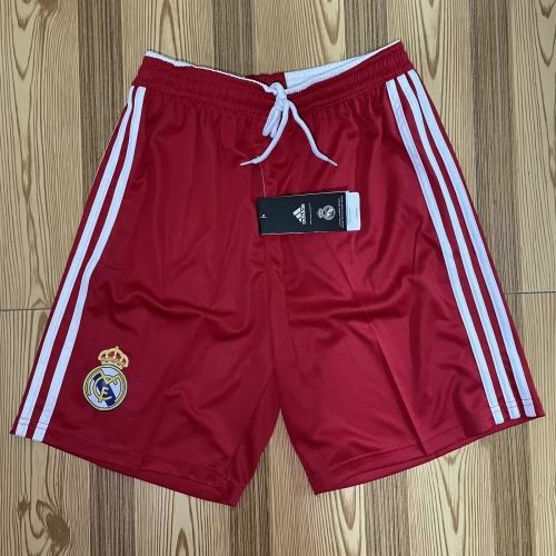 11-12  Retro Version Real Madrid Red Thailand Soccer Shorts-601