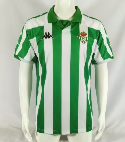 00-01 Retro Version Real Betis Home White and Green Thailand Soccer Jersey AAA-503