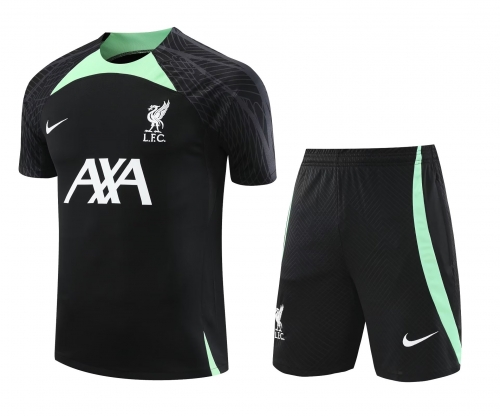 2023/24 Liverpool Black Thailand Soccer Training Uniform-418