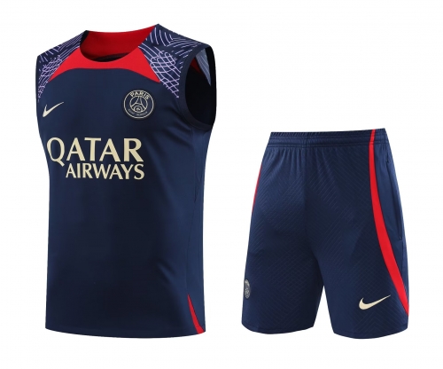 2023/24 New Paris SG Royal Blue Soccer Training Vest Uniform-418
