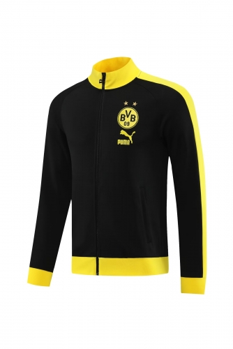 2023/24 Borussia Dortmund Black & White Jacket Top-LH