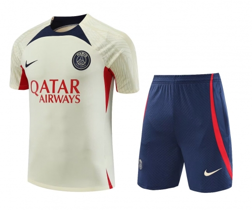 2023/24 New Paris SG Light Yellow Soccer Training Uniform-418