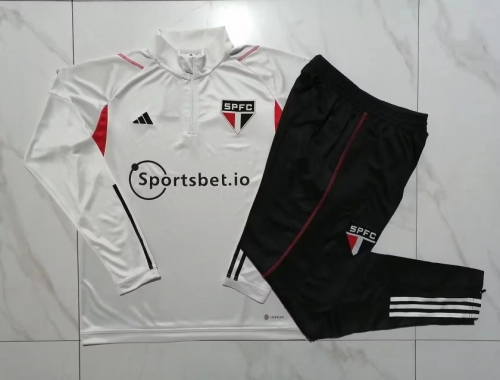 2023/24 Sao Paulo Gray Thailand Soccer Tracksuit Uniform-815