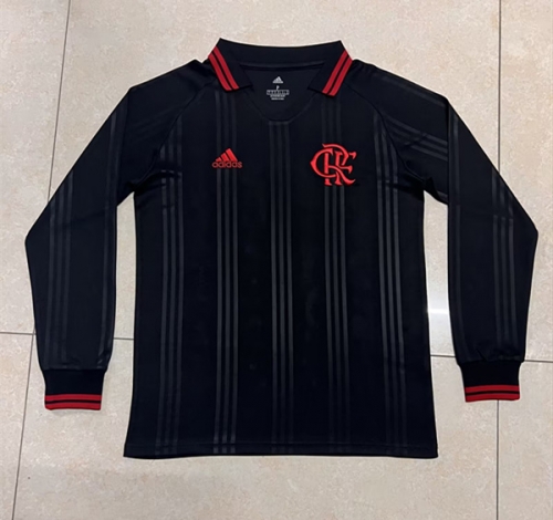 19-20 Retro Version Flamengo Black LS Thailand Soccer Jersey AAA-510