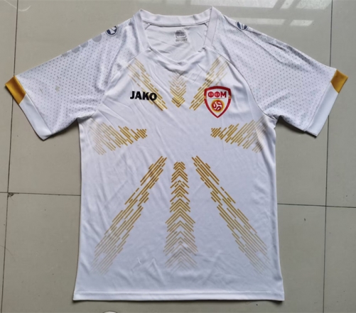 2023/24 North Macedonia Away White Thailand Soccer Jersey AAA-512