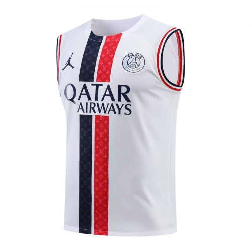 2023/24 New Paris SG White Soccer Training Vest-418