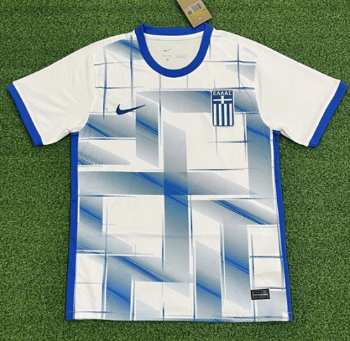 2023/24 Greece Home White Thailand Soccer Jersey-320/47/416/709