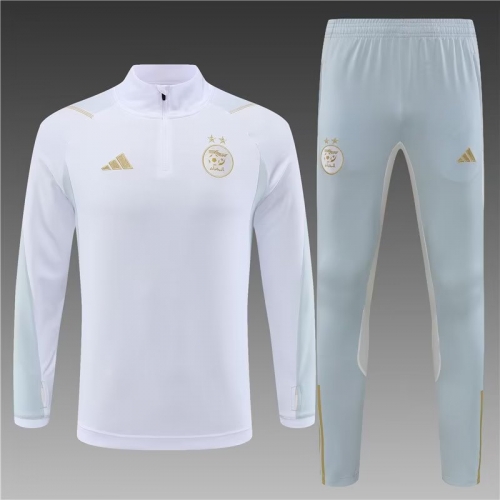 2023/24 Algeria Light Yellow Thailand Soccer Tracksuit Uniform-801