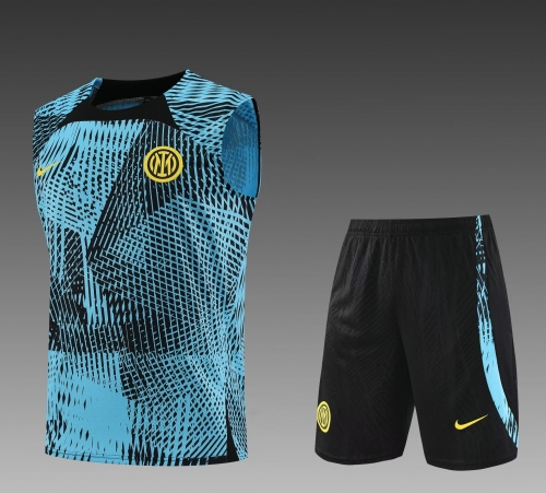 2023/24 Inter Milan Light Blue Thailand Soccer Tracksuit Uniform-PO