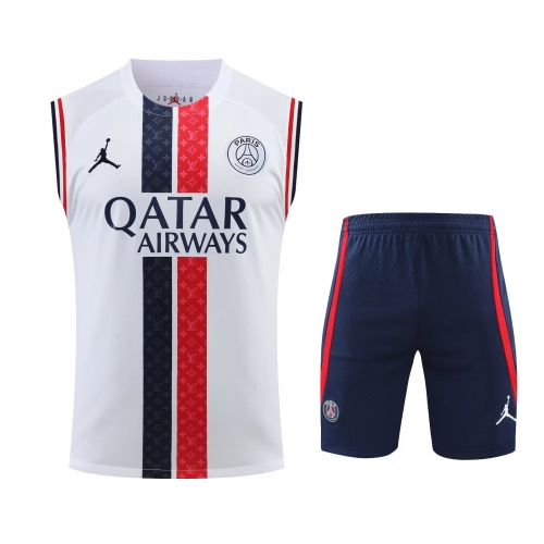 2023/24 New Paris SG White Soccer Training Vest Uniform-418