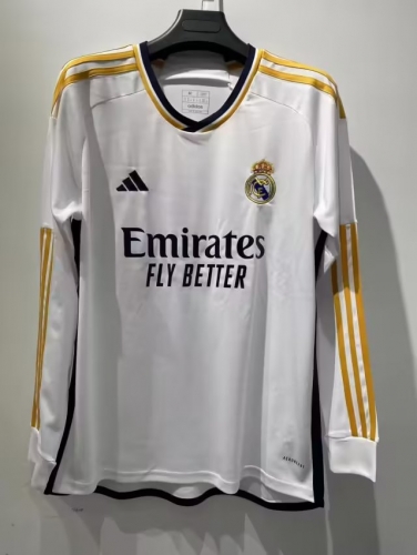 2023/24 Rea Madrid White LS Thailand Soccer Jersey AAA-47/410