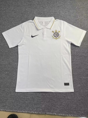 2023/24 Corinthians White Thailand Soccer Polo Shirts-BY