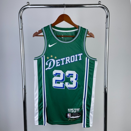 2023 Season Ciry Version NBA Detroit Pistons Green #23 Jersey-311