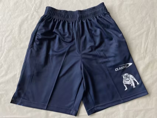 2023 Season Bull Dog head Blue Thailand Rugby Shorts-805