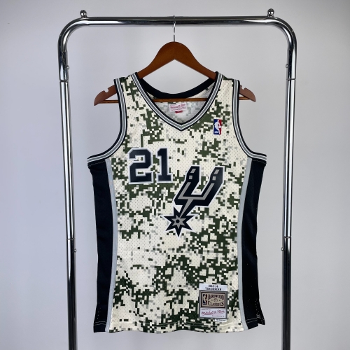 MN Hot Press SW 13-14 Retro Version NBA San Antonio Spurs Camouflage #21 Jersey-311