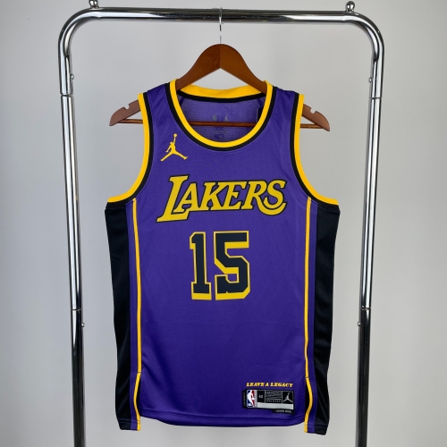 2023 Season Feiren Limited Version Los Angeles Lakets NBA Purple #15 Jersey-311