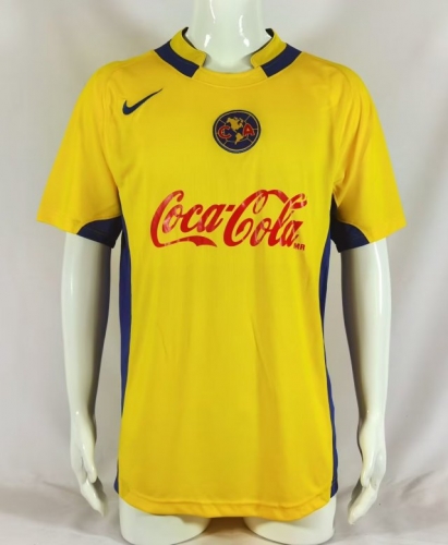 04-05 Retro Version Club América Home Yellow Thailand Soccer Jersey AAA-503