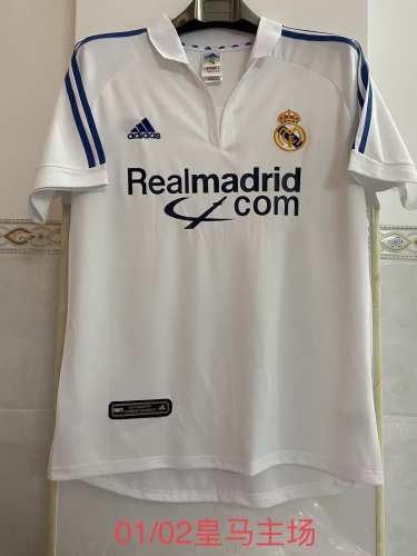 01-02 Retro Version Real Madrid Home White Thailand Soccer Jersey AAA-2041