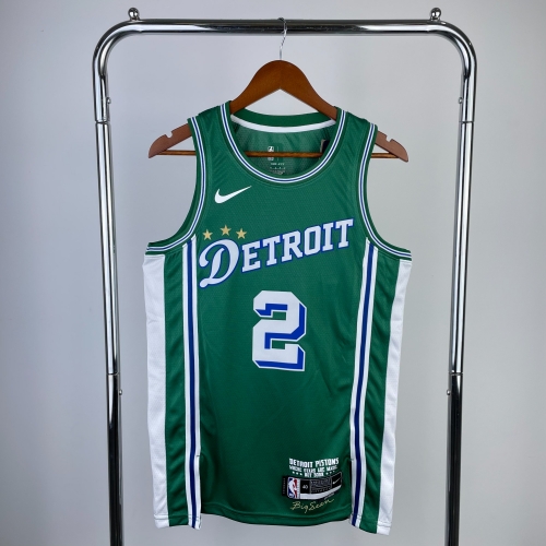 2023 Season Ciry Version NBA Detroit Pistons Green #2 Jersey-311