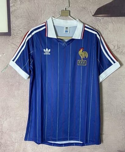 82 Retro Version France Home Blue Thailand Soccer Jersey AAA-SL/410