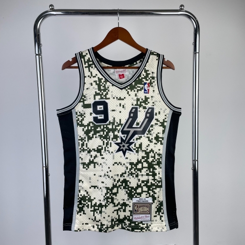 MN Hot Press SW 13-14 Retro Version NBA San Antonio Spurs Camouflage #9 Jersey-311