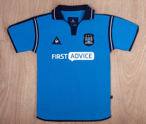 02-03 Retro Version Manchester City Home Blue Thailand Soccer Jersey AAA-1041